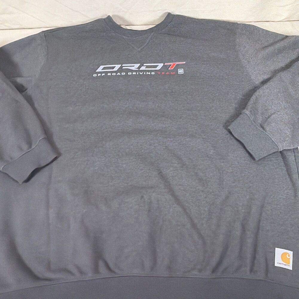 Carhartt ORDT Off Road Driving Team GM Crewneck Sweatshirt Gray 2XL Loose Fit